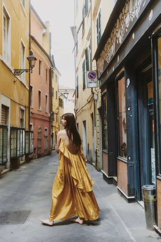 Silk Syros Dress YELLOW-Dress-A Perfect Nomad-OS-Urbanheer