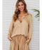 Silky Button Down Long Sleeve Top-Top-MILIO MILANO-XS-Champagne-Urbanheer