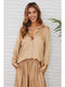Silky Button Down Long Sleeve Top-Top-MILIO MILANO-XS-Champagne-Urbanheer