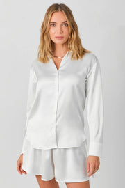 Silky Relaxed Shirt White-Shirt-Mystree-S-White-Urbanheer