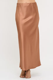Silky Satin Maxi Skirt-New Arrival-Reneecollection-Small-CARAMEL-Urbanheer