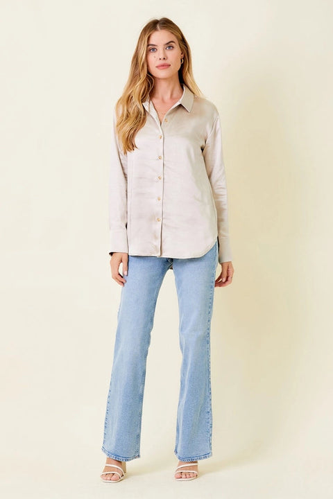 Silky Shirt-Shirt-Mystree-S-Champagne-Urbanheer