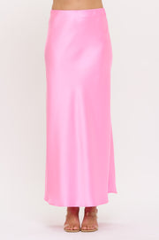 Silky Solid Satin Maxi Skirt-Skirts-Reneecollection-Small-BARBIE PINK-Urbanheer