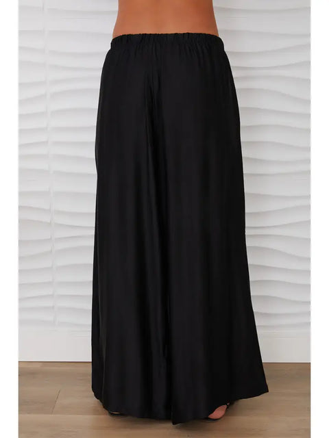 Silky Wide Leg Pants BLACK-Pants-MILIO MILANO-XS-BLACK-Urbanheer