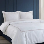 Silver Striped Luxury Duvet Cover-Duvet Cover-Globaltex Fine Linens-Queen-White- Silver Stripe-Urbanheer