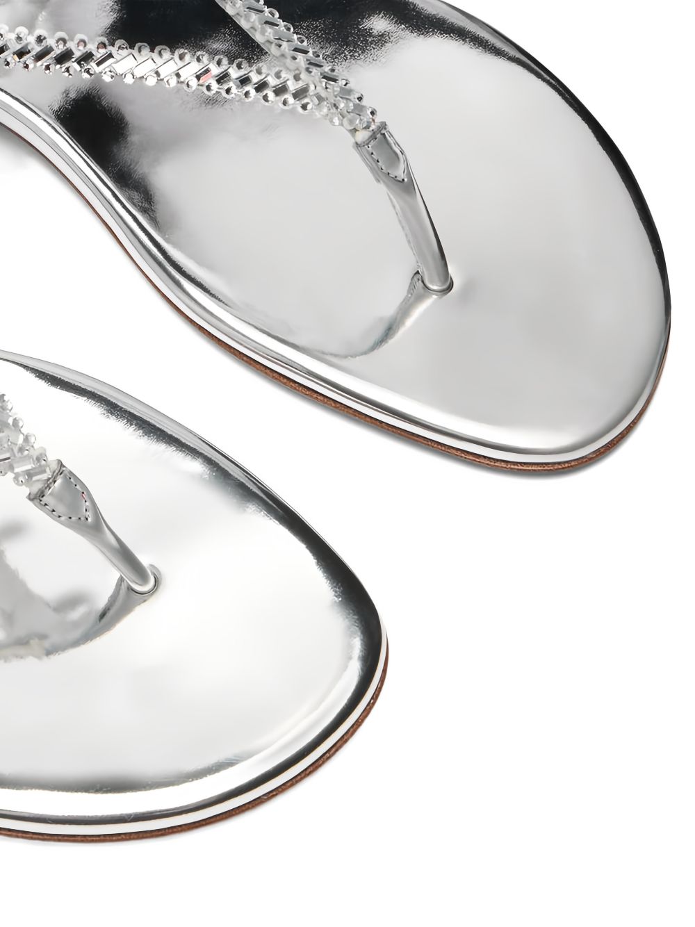 Silver-Tone Braided Strap Flat Sandals for Summer Comfort