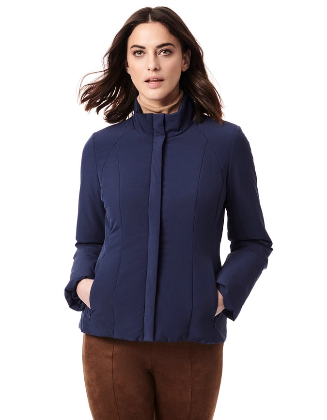 Simple Quilt Jacket in Stretch-Jacket-Bernardo-XS-Night Shadow-Urbanheer