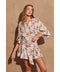 Simply Leafy Button Up Collared Romper-Rompers-Dress Forum-S-SAND FLORAL-Urbanheer