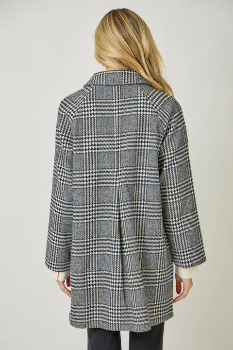 Single Breasted Midi Coat - Black
