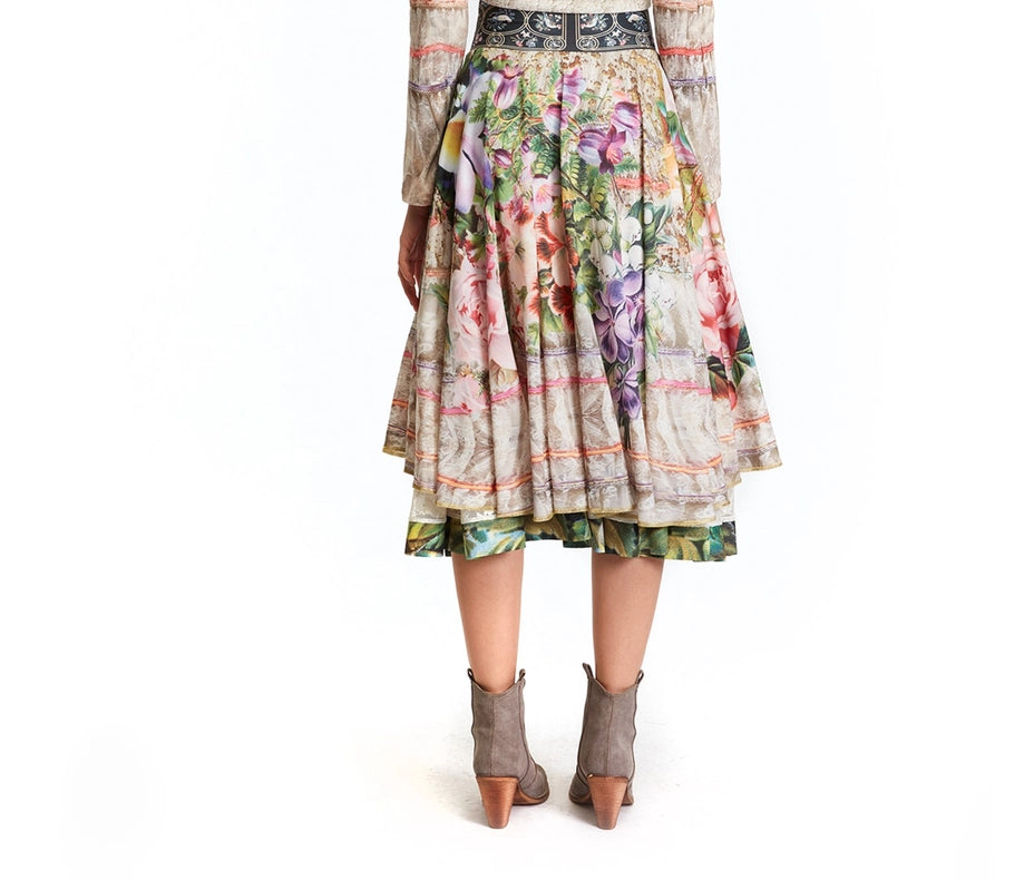 Skirt Shiffon - Fortune in Flowerland-Skirt-IPNG Design-S/M-Urbanheer