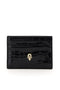 Skull Card Holder-women > accessories > wallets and small leather goods > card holders-Alexander Mcqueen-os-Nero-Urbanheer