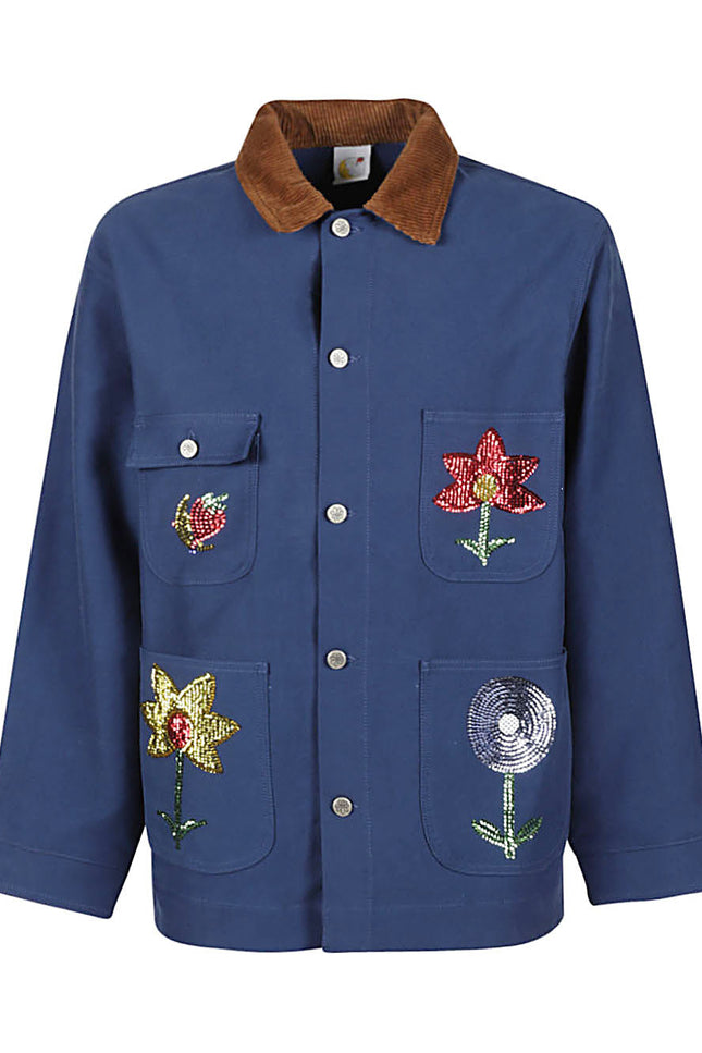 Sky High Farm Workwear Coats Blue-men > clothing > jackets-Sky High Farm Workwear-Urbanheer