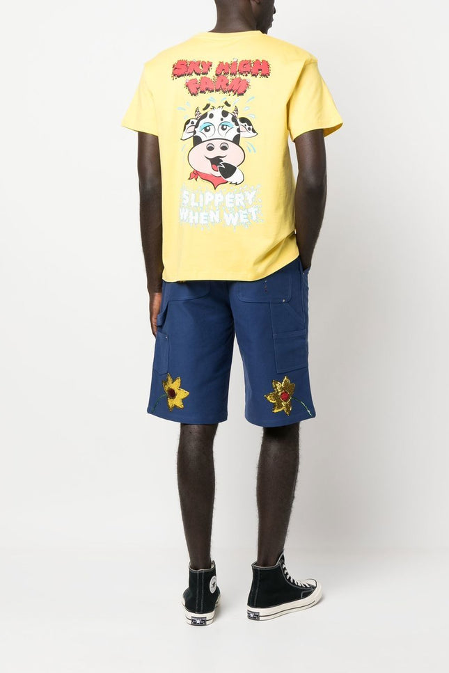 Sky High Farm Workwear T-Shirts And Polos Yellow-men > clothing > topwear-Sky High Farm Workwear-Urbanheer