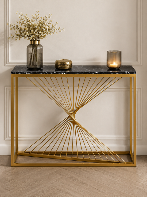 Sleek Modern Console with Artistic Flair