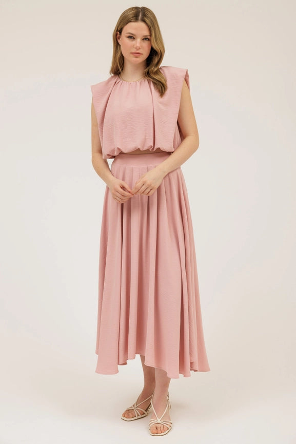 Sleeveless Balloon Crop Top LIGHT PINK-Top-Blu Pepper-S-LIGHT PINK-Urbanheer