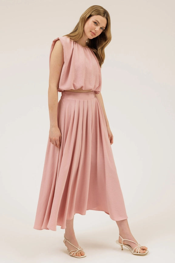 Sleeveless Balloon Crop Top LIGHT PINK-Top-Blu Pepper-S-LIGHT PINK-Urbanheer