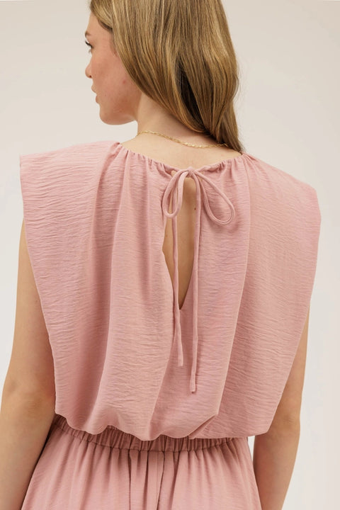 Sleeveless Balloon Crop Top LIGHT PINK-Top-Blu Pepper-S-LIGHT PINK-Urbanheer