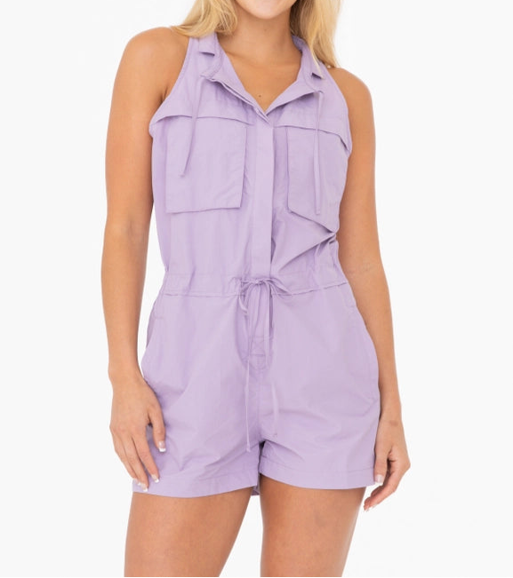 Sleeveless Cargo Romper-Romper-Mono B-S-PURPLE ORCHID-Urbanheer