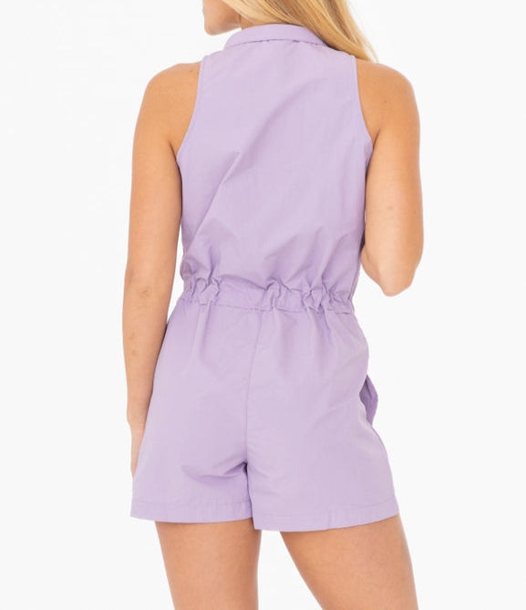 Sleeveless Cargo Romper-Romper-Mono B-S-PURPLE ORCHID-Urbanheer