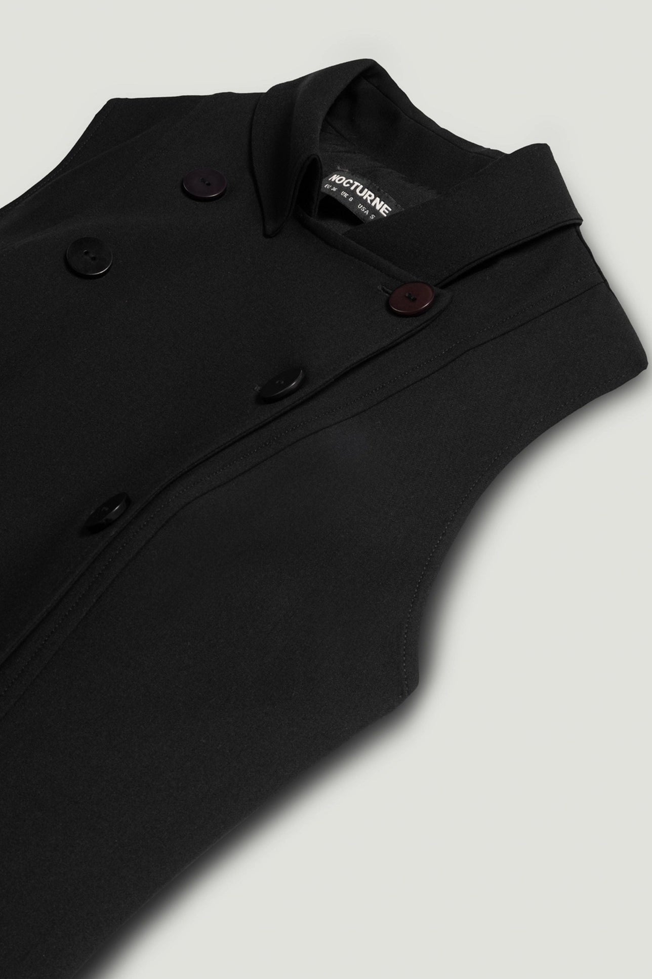 Sleeveless Double-Breasted Midi Dress