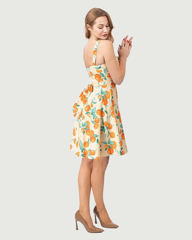 Sleeveless Fit & Flare Fold Over Neck Women Dress with Pocke-Dress-Eva Rose Clothing-S-Urbanheer