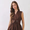 Sleeveless Fit & Flare Waist Belt Mini Dress