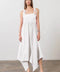Sleeveless Handkerchief Embroidered Midi Dress-Dress-Moon River-XS-WHITE-Urbanheer