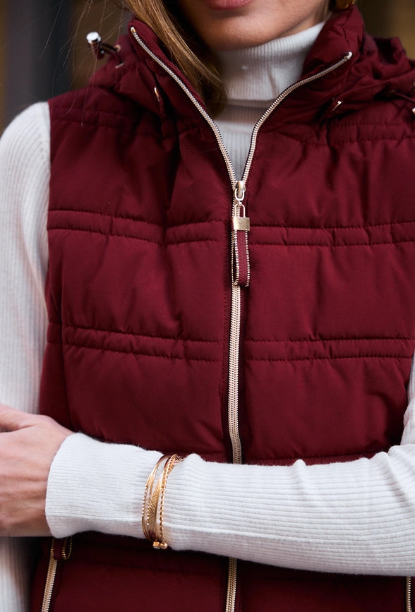 Sleeveless Jacket bordeaux-Jackets-Frime-S-bordeaux-Urbanheer