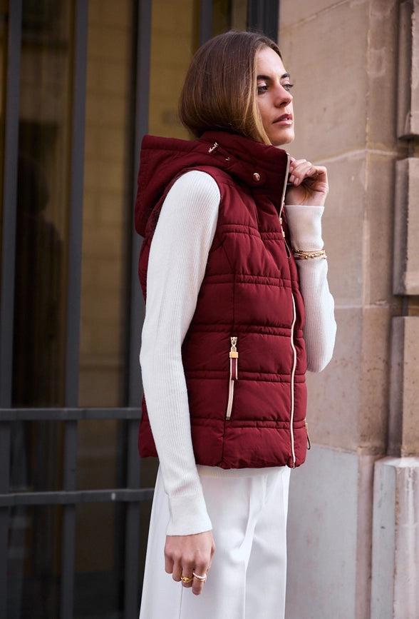 Sleeveless Jacket bordeaux-Jackets-Frime-S-bordeaux-Urbanheer