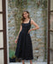Sleeveless Lace Trim Detail Midi Dress