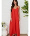 Sleeveless Maxi Loose Dress with Pockets Red-Dress-MILIO MILANO-XS-Red-Urbanheer