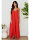 Sleeveless Maxi Loose Dress with Pockets Red-Dress-MILIO MILANO-XS-Red-Urbanheer