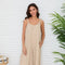 Sleeveless V-Neck Wide Leg Loose Jumpsuit Earth Beige-Jumpsuit-MILIO MILANO-XS-Earth Beige-Urbanheer