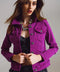 Slim Denim Trucker Jacket in Magenta-Jacket-Q2-S-Fuchsia-Urbanheer