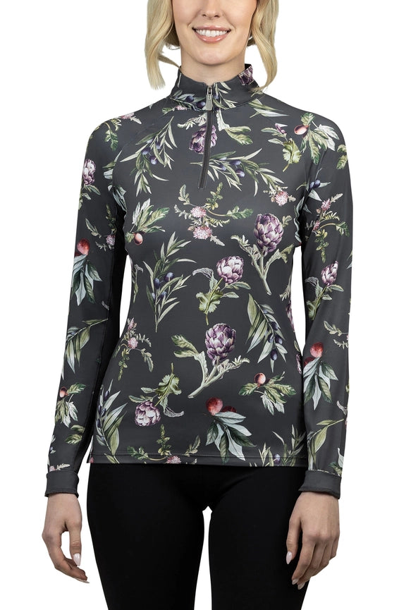 Slim Fit, Asphalt Artichoke Long Sleeve Raglan Allover Print-Shirt-Kastel Denmark-XS-Urbanheer