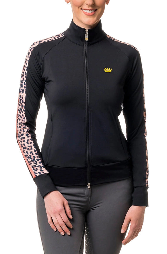 Slim Fit, Black Jacket with Animal, Canyon Rose Stripe - Final Sale-Jacket-Kastel Denmark-XS-Urbanheer