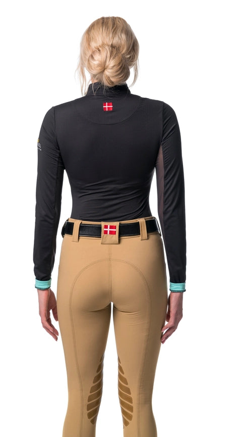 Slim Fit, Black with Turquoise Trim Sun Shirt-Shirt-Kastel Denmark-L-Urbanheer