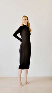 Slim-Fit Dress in Technical Fabric-Dress-Aboutalisa-XS-Black/Dark 09-Urbanheer