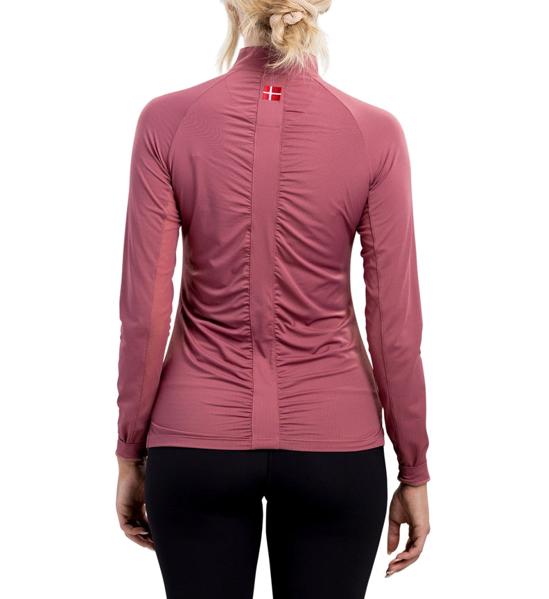Slim Fit, Dusty Rose Ruched Back Long Sleeve Shirt-Shirt-Kastel Denmark-XS-Urbanheer