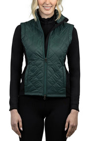 Slim Fit, Forest Green and Black Quilted Vest-Vest-Kastel Denmark-XS-Urbanheer