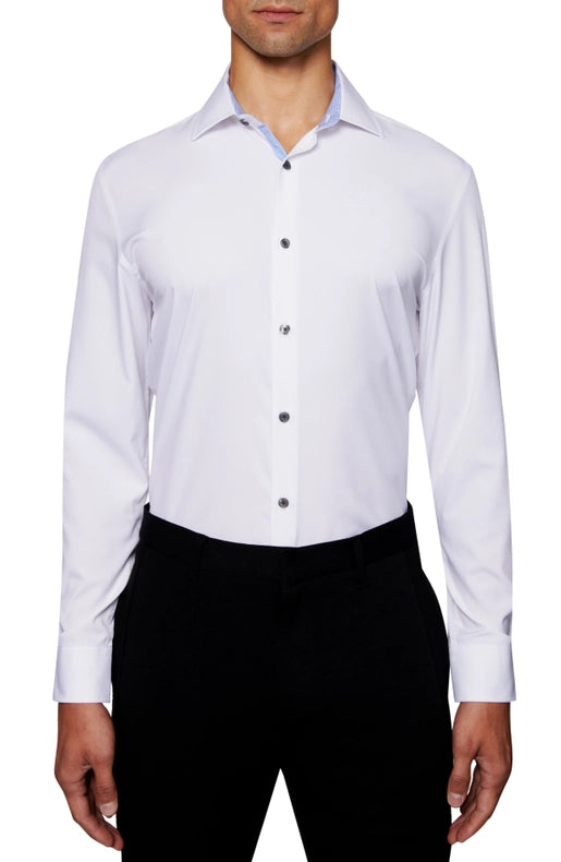 Slim Fit Solid Dress Shirt-Shirt-W.R.K-15-White-Urbanheer