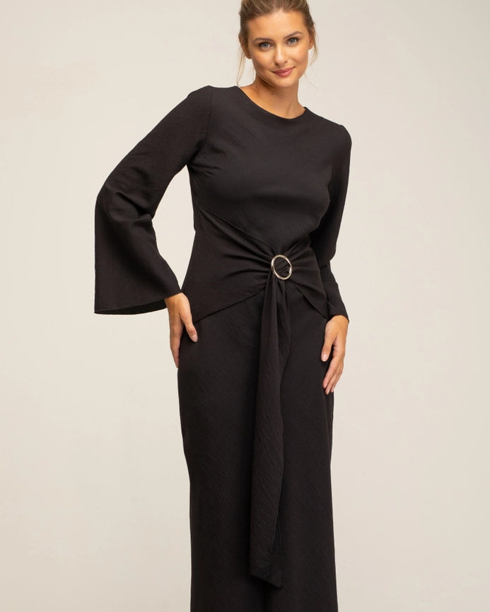 Slim fit Dress_Black-Dress-Tantra-S-Urbanheer
