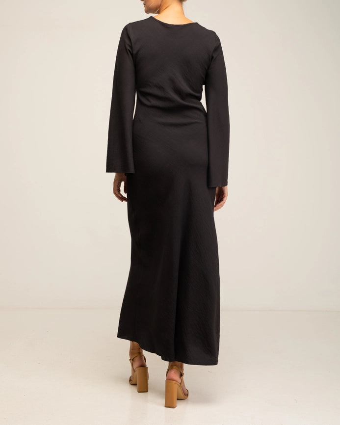 Slim fit Dress_Black-Dress-Tantra-S-Urbanheer