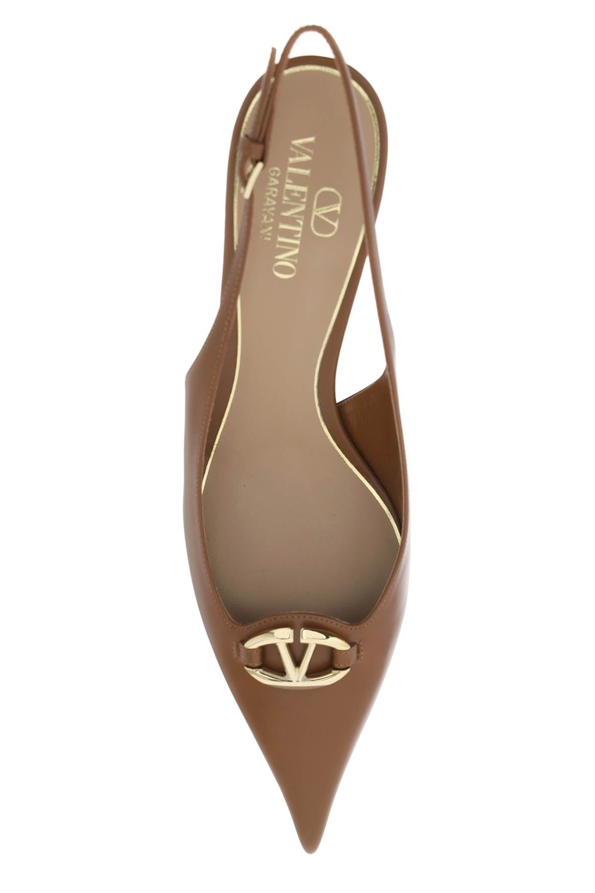Slingback Vlogo Décollet-women > shoes > pumps-Valentino GARAVANI-36-Marrone-Urbanheer