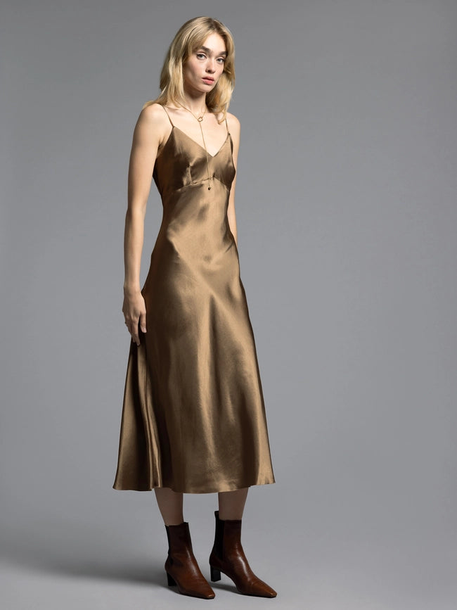 Slip Dress - Royce Dress BRONZE-Dress-Weekend Los Angeles-XS-BRONZE-Urbanheer