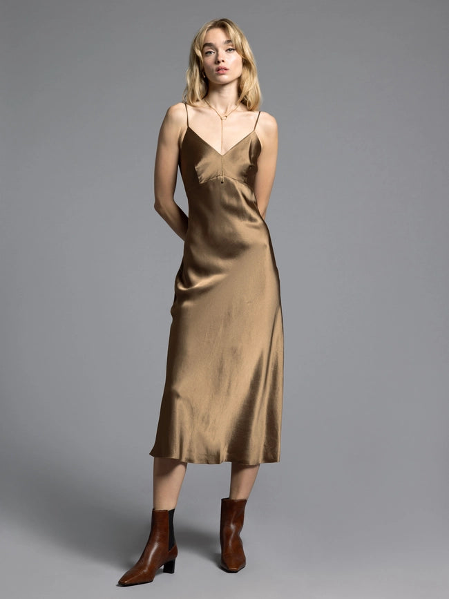 Slip Dress - Royce Dress BRONZE-Dress-Weekend Los Angeles-XS-BRONZE-Urbanheer