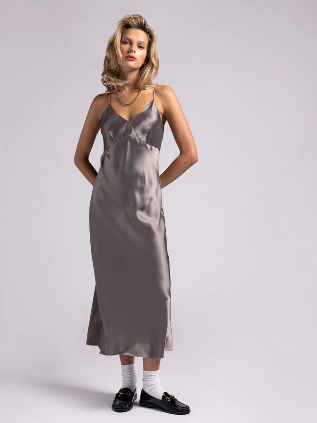 Slip Dress - Royce Dress SMOKEY OLIVE-Dress-Weekend Los Angeles-XS-SMOKEY OLIVE-Urbanheer