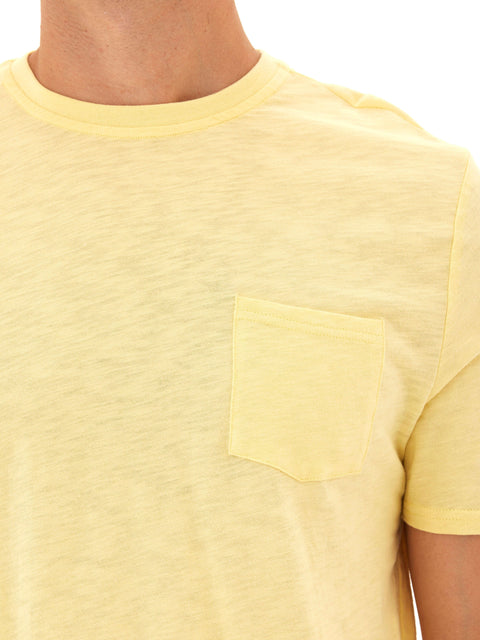 Slub Jersey Crew Neck Pocket Tee
