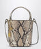 Small Chloé Spin tote bag in python-effect leather