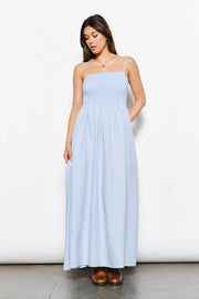 Smocked Maxi Dress LT Blue-Dress-Pretty Garbage-S-LT Blue-Urbanheer
